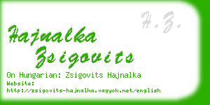 hajnalka zsigovits business card